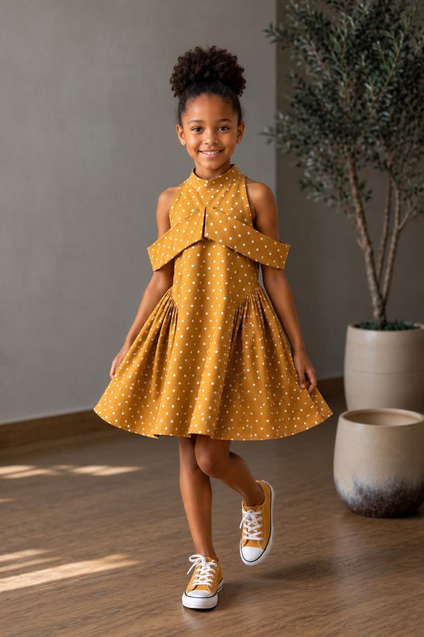 Polka in Bloom Marigold - Yellow